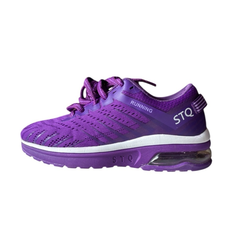 STQ Lightweight Air Cushion Shoes, Road Running w/ Arch Support Dark Purple 5.5 - Picture 4 of 13